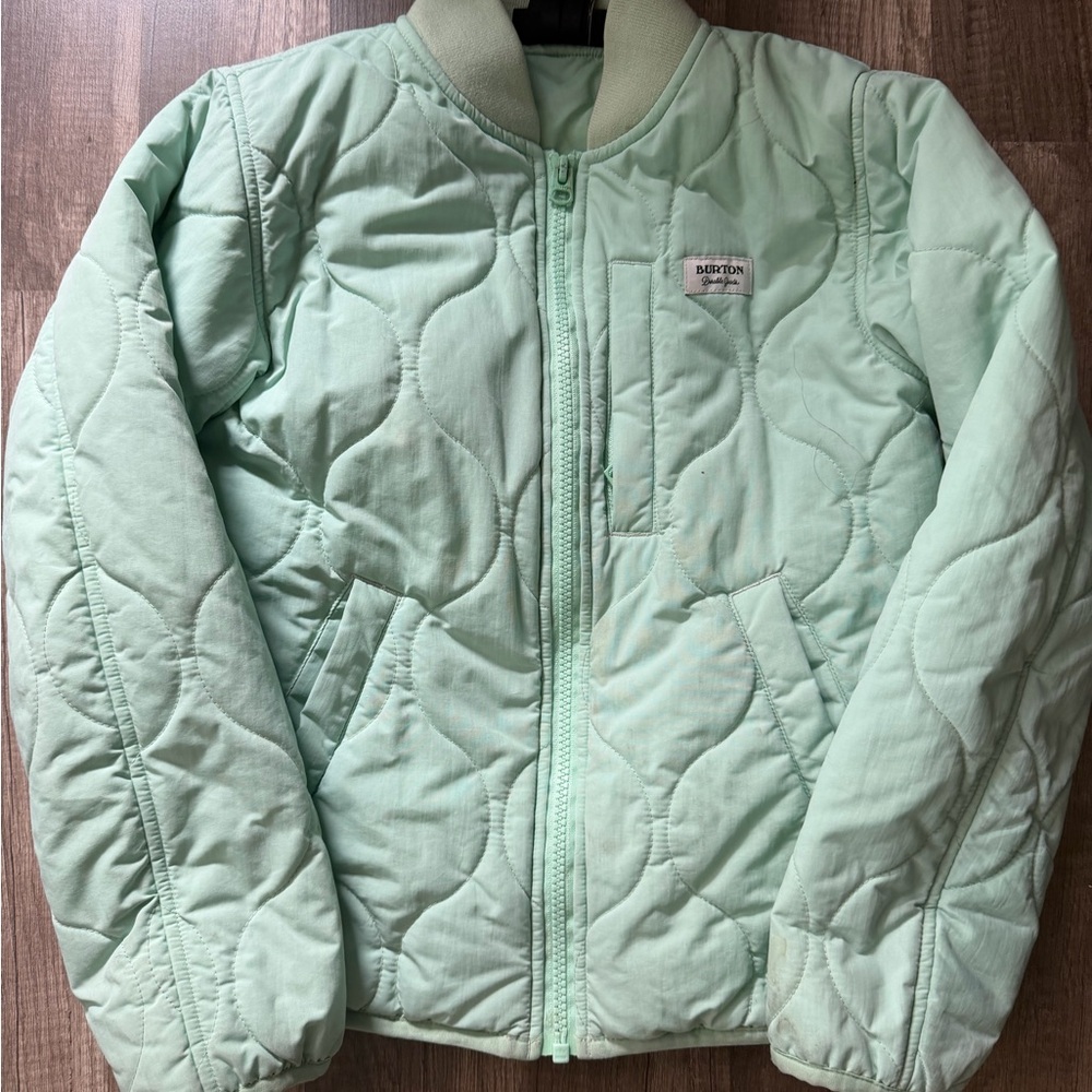 Burton Girls Puffer Mint Green Snow jacket Sz Small - Picture 2 of 8